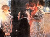 Gustav Klimt Schubert at the Piano painting